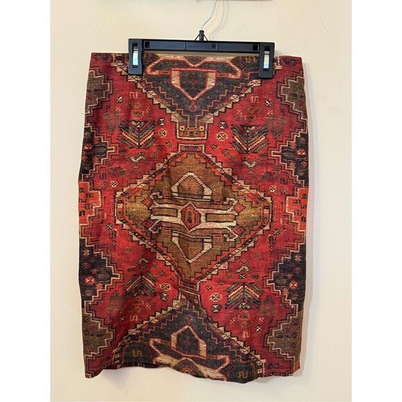 Tory Burch KERA Pencil Wool /Silk Marrakech Tapestry Skirt 4 - Picture 1 of 6